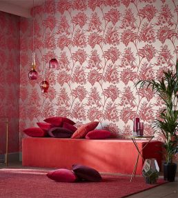 Bavero Wallpaper by Harlequin Coral