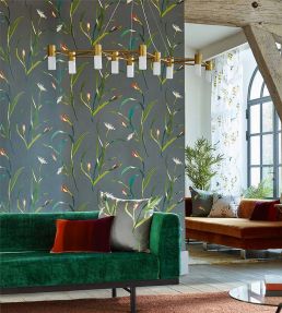 Saona Wallpaper by Harlequin Ochre/Linen