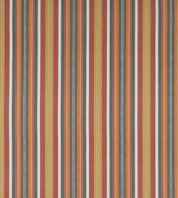Harlie Stripe Fabric by Jane Churchill Red/Indigo