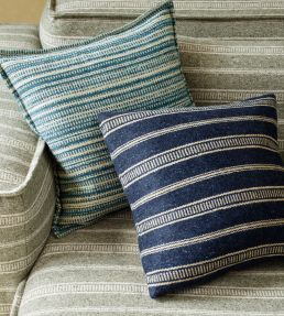 Harris Stripe Fabric by Jane Churchill Grey