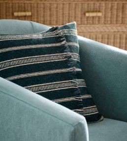 Harris Stripe Fabric by Jane Churchill Grey