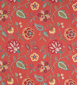 Havana Fabric by Jane Churchill Bright Red/Multi