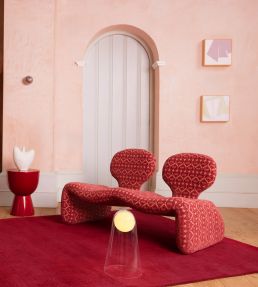 Hearts Fabric by Kirkby Design Ruby