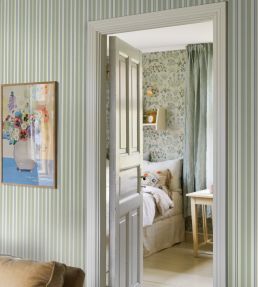 Hedda Wallpaper by Borastapeter Green/Blue