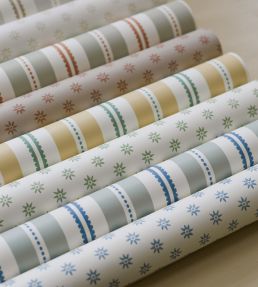 Hedda Wallpaper by Borastapeter Green/Blue