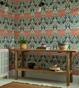 Helena Wallpaper by Morris & Co Indigo/Forest