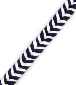 Helter Skelter Piping Trimming by Christopher Farr Cloth Dark Indigo