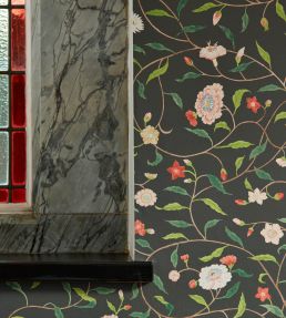 Henrietta's Trail Wallpaper by Zoffany Stockholm Blue