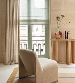 Noce De Lin Fabric by Casamance Rose Poudre