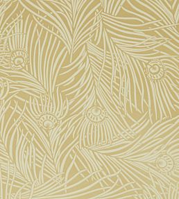 Hera Plume Wallpaper by Liberty Pewter Gold