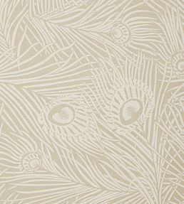 Hera Plume Wallpaper by Liberty Pewter White