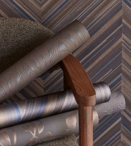 Herringbone Wallpaper by Eijffinger Brown/Blue