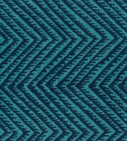 Herringbone Resist Fabric by Titley and Marr Indigo & Turquoise