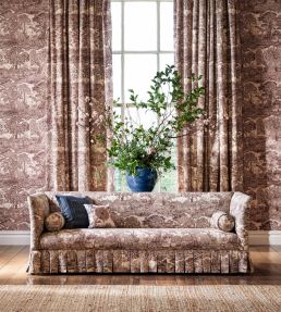 Highgrove Toile Fabric by Sanderson Yew Green