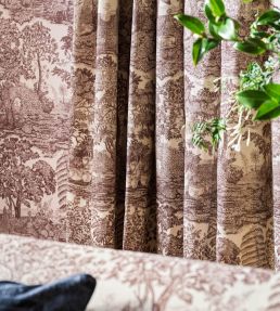 Highgrove Toile Fabric by Sanderson Yew Green