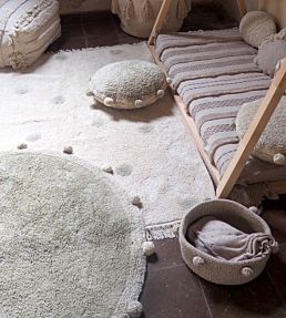 Lorena Canals Hippy Dots Natural rug Olive C-HIDO-OLV Olive