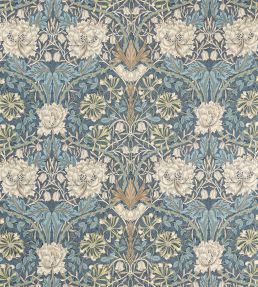 Honeysuckle & Tulip Fabric by Morris & Co Woad/Thyme