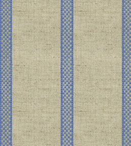 Hopsack Stripe Fabric by Ian Mankin Airforce