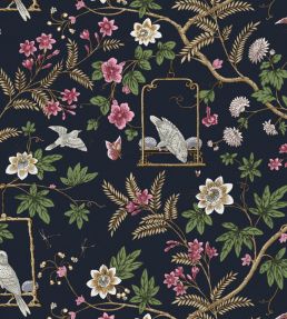 Horsham Velvet Fabric by Warner House Navy
