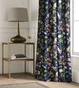 Horsham Velvet Fabric by Warner House Navy