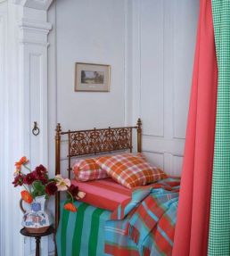 Houndstooth Fabric by Johnstons of Elgin Emerald