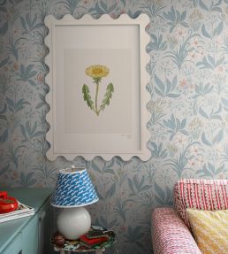 Huset I Solen Wallpaper by Sandberg Spring Green
