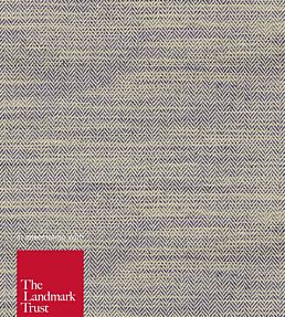 1485 Herringbone Fabric by Ian Mankin Monarch Blue