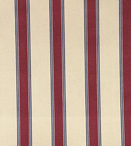 Blazer Stripe Fabric by Ian Mankin Peony/Airforce