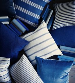 Oxford Stripe Fabric by Ian Mankin Sage