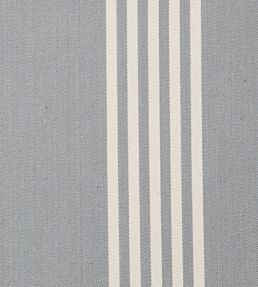 Oxford Stripe Fabric by Ian Mankin Silver