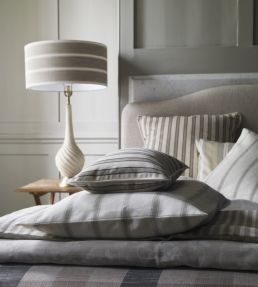 Ticking 2 Fabric by Ian Mankin Black