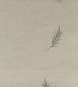 Embroidered Union Fern Fabric by Ian Mankin Sage