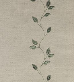 Embroidered Union Leaf Fabric by Ian Mankin Sage