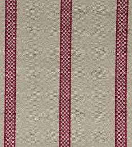 Hopsack Stripe Fabric by Ian Mankin Peony