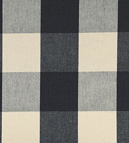 Avon Check Fabric by Ian Mankin Black