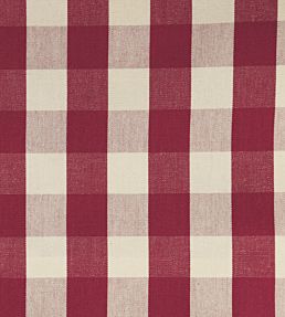Suffolk Check Large Fabric by Ian Mankin Peony