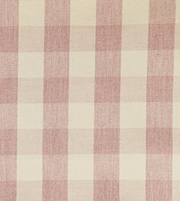 Suffolk Check Large Fabric by Ian Mankin Pink