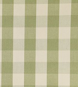 Suffolk Check Large Fabric by Ian Mankin Sage