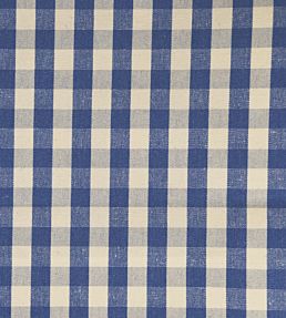 Suffolk Check Small Fabric by Ian Mankin Indigo