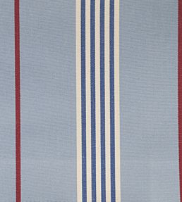 Worthing Stripe Fabric by Ian Mankin Sky