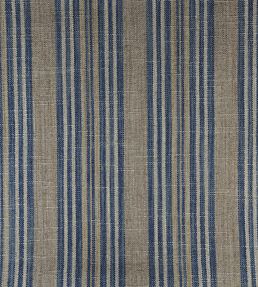 Jura Stripe Fabric by Ian Mankin Blue