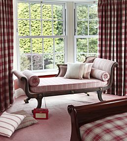 Jura Stripe Fabric by Ian Mankin Charcoal