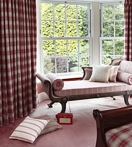 Kintyre Check Fabric by Ian Mankin Peony