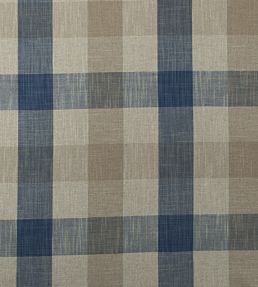 Oban Check Fabric by Ian Mankin Blue