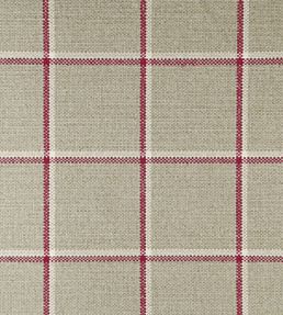 Skye Check Fabric by Ian Mankin Peony