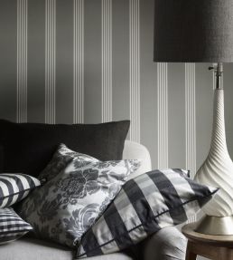 Atlantic Union Fabric by Ian Mankin Black