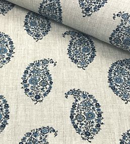 Jessamy Paisley Fabric by Ian Sanderson Cerulean