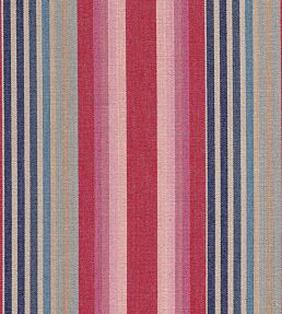Quay Stripe Fabric by Ian Sanderson Rose Blue