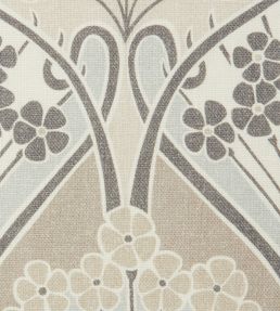Ianthe Bloom Multi in Ladbroke Linen Fabric by Liberty Pewter