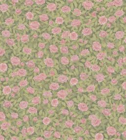 Idyll Roses Linen Union Fabric by Cole & Son Blush